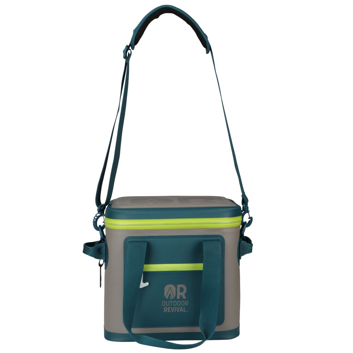 Outdoor Revival Gray & Teal 12 Can Waterproof Soft Cooler