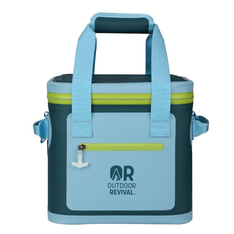 Outdoor Revival Sky Blue & Teal 12 Can Waterproof Soft Cooler