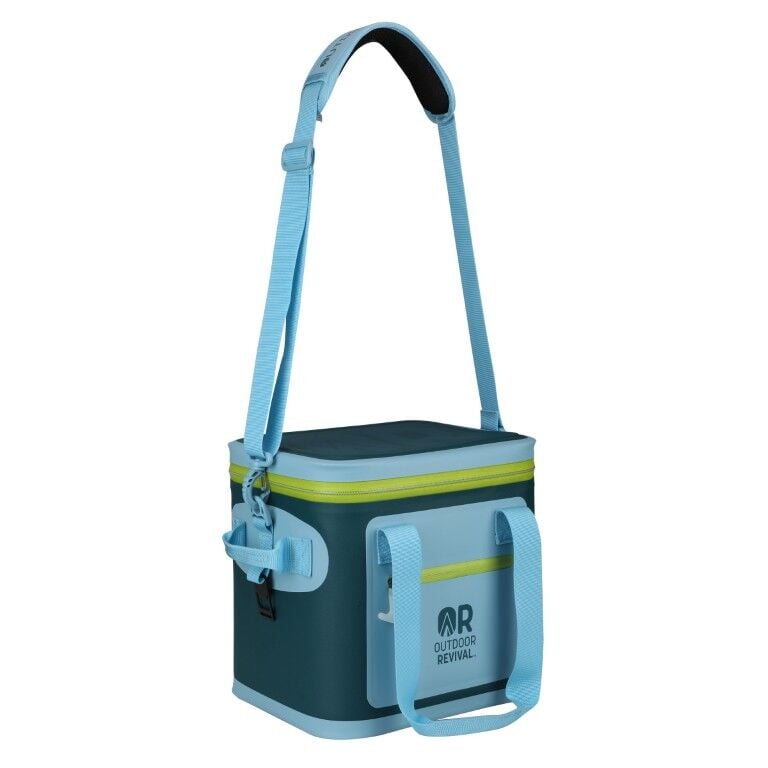 Outdoor Revival Sky Blue & Teal 12 Can Waterproof Soft Cooler