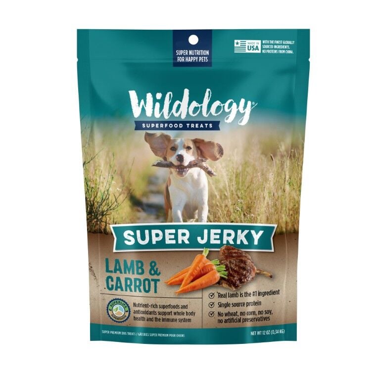 Wildology Lamb & Carrot Super Jerky For Dogs, 12-Oz