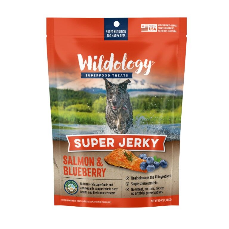 Wildology Salmon & Blueberry Super Jerky, 12-Oz