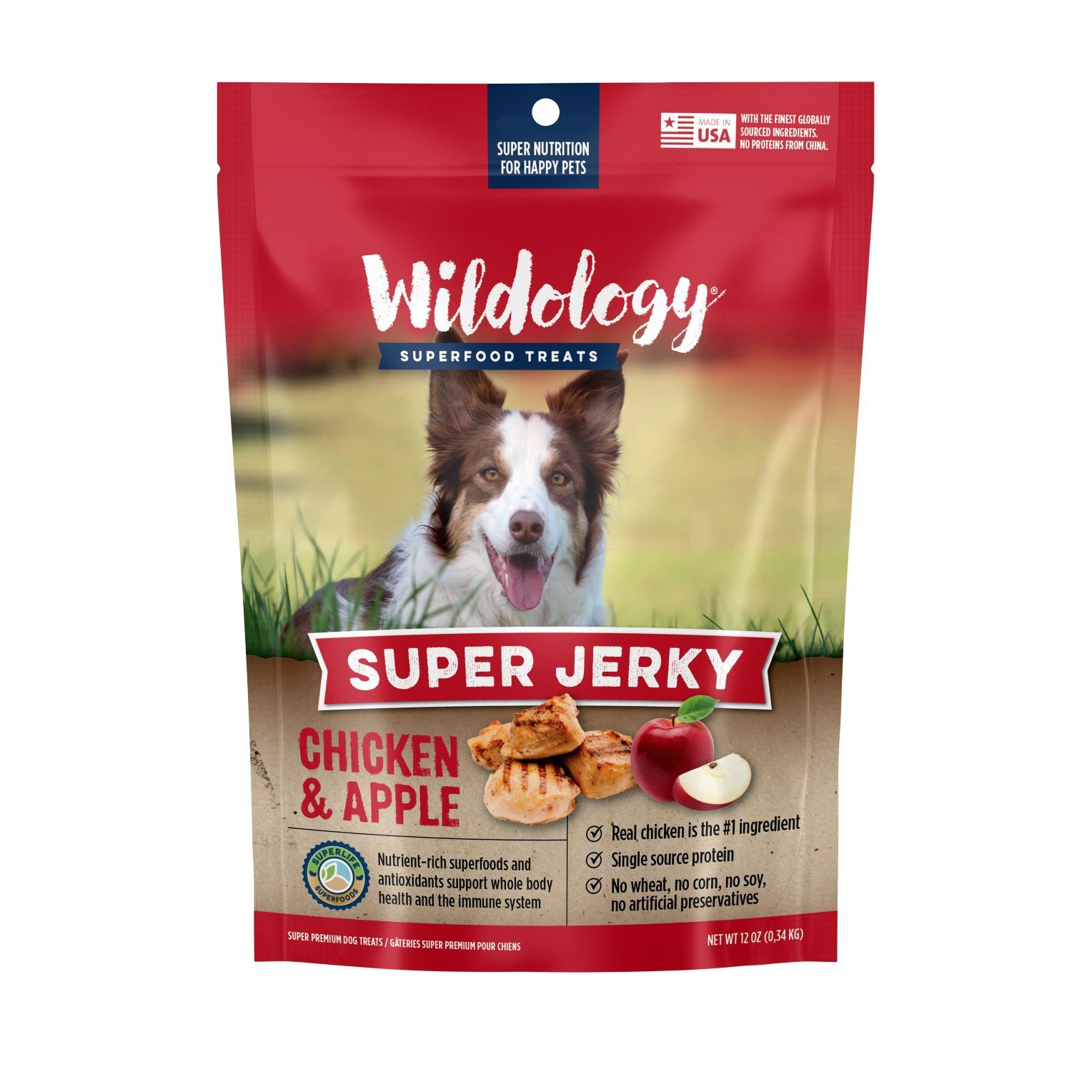 Wildology Chicken & Apple Super Jerky, 12-Oz