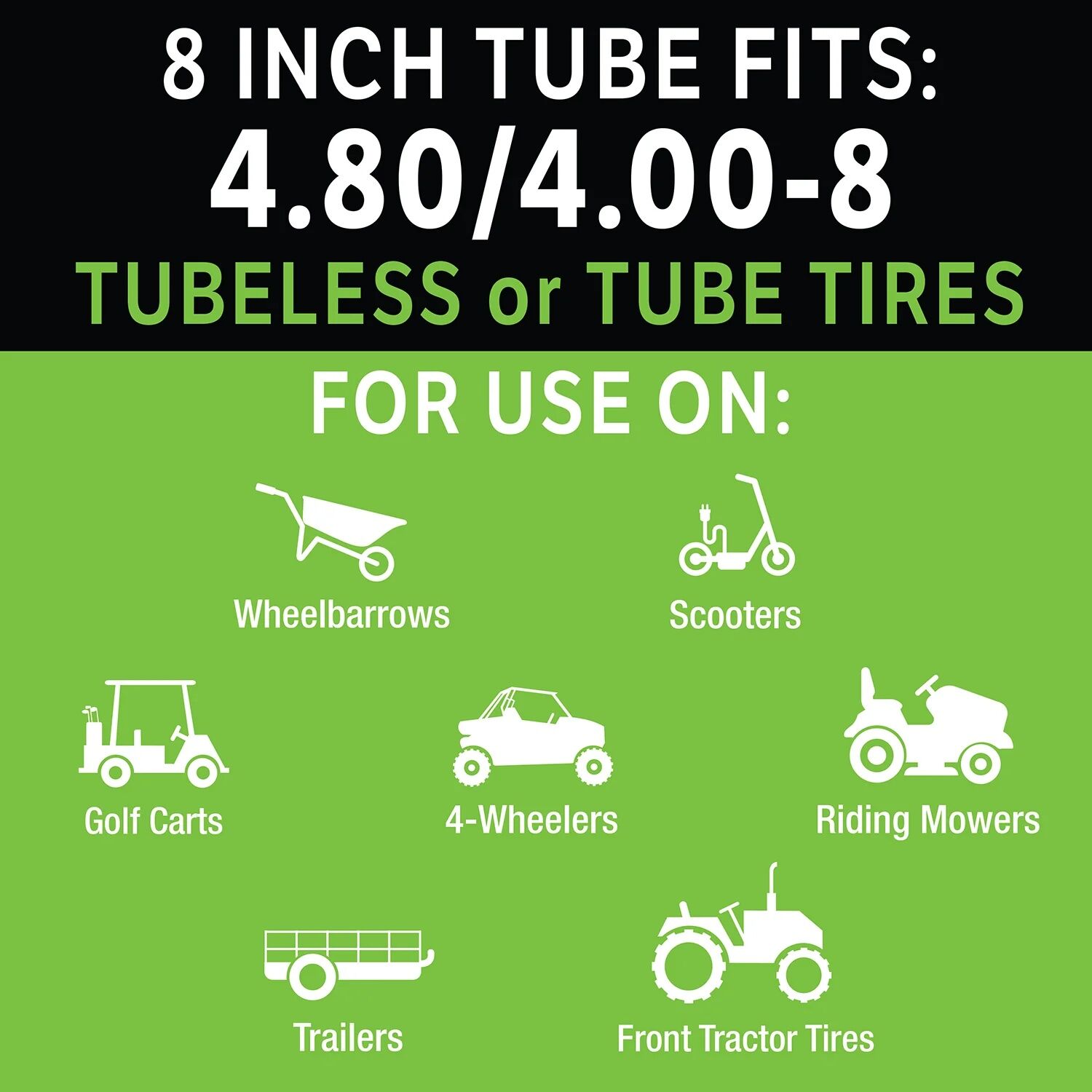 Slime Wheelbarrow Self-Sealing Inner Tube, 8-In