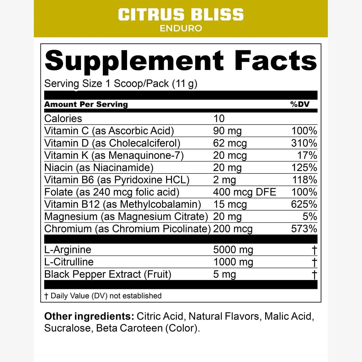 MTN OPS Enduro Citrus Bliss, 30-Servings