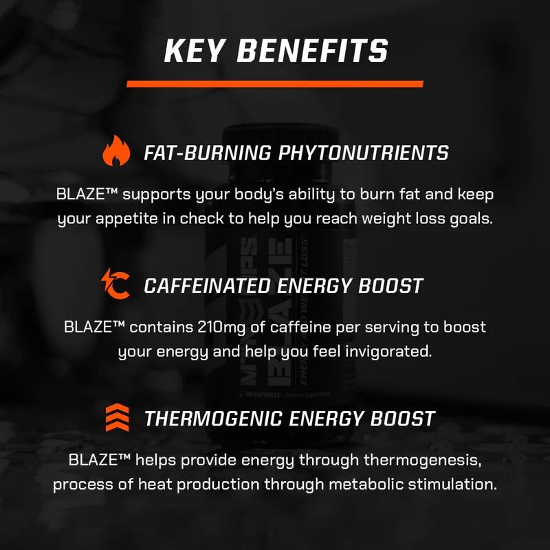 MTN OPS Blaze Fat Burner Supplement, 30-Ct