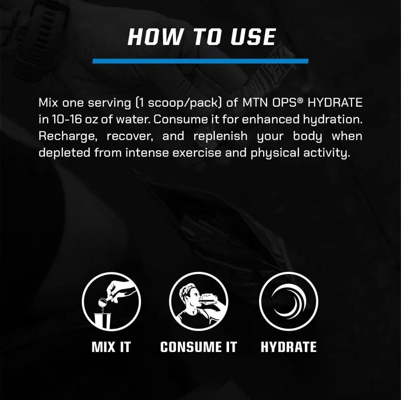 MTN OPS Hydrate Supplement Lemonade Flavor Singles