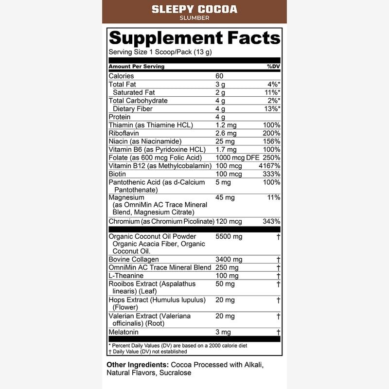 MTN OPS Slumber Supplement Sleepy Cocoa Flavor, 14.2-Oz