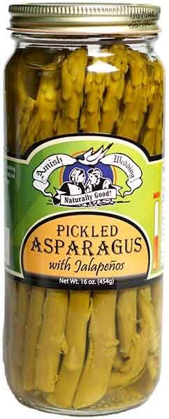 Amish Wedding Pickled Asparagus With Jalapenos, 16-Oz