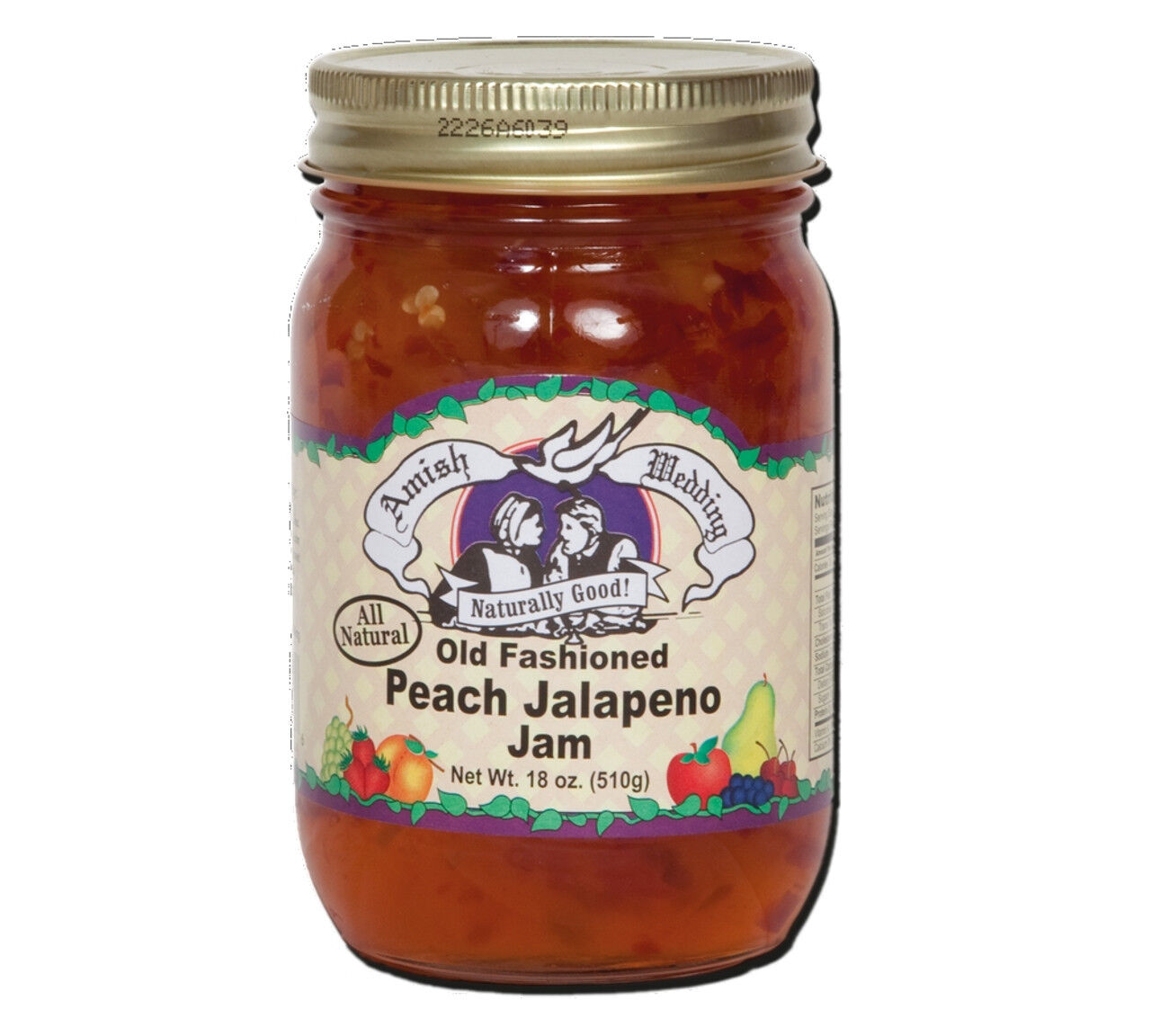 Amish Wedding Old Fashioned Peach Jalapeno Jam, 18-Oz