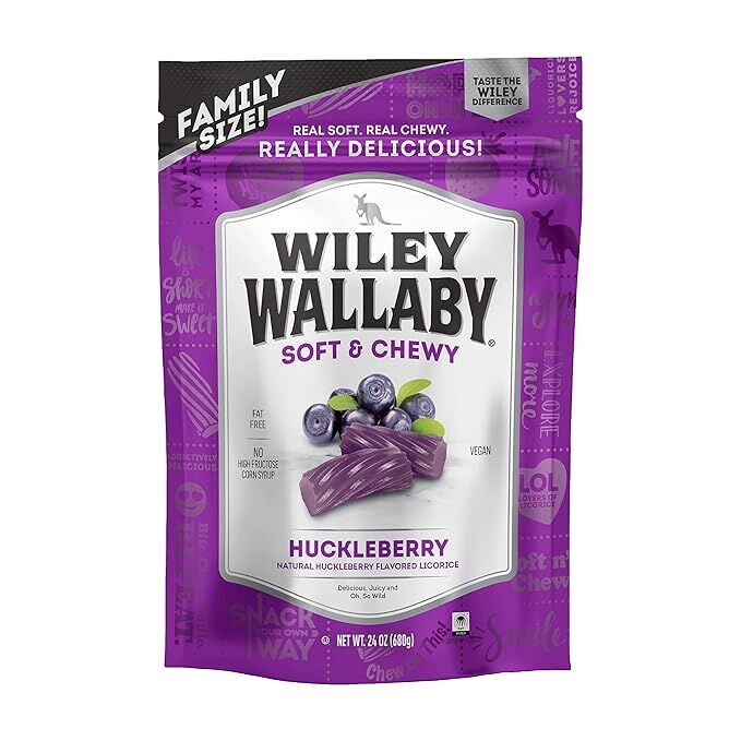 Wiley Wallaby Huckleberry Licorice Candy Twists, 24-Oz