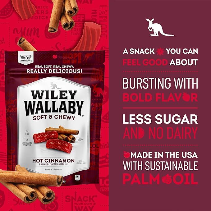 Wiley Wallaby Soft & Chewy Hot Cinnamon Licorice, 24-Oz