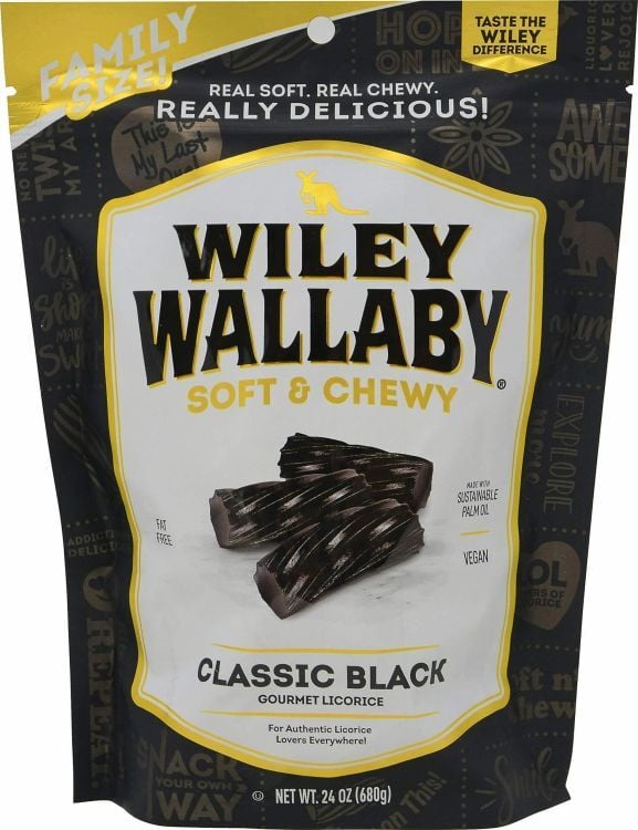 Wiley Wallaby Black Australian Style Licorice - 24 oz