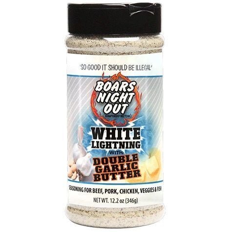 Boar's Night Out White Lightning Double Garlic Butter Seasoning, 12.2-Oz