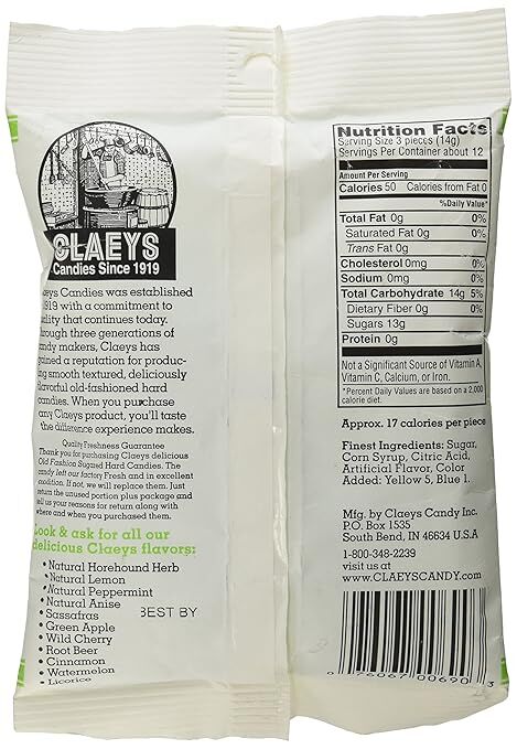 Claey's Old Fashioned Hard Candies Green Apple, 6-Oz