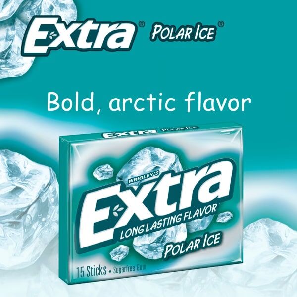 Wrigley's EXTRA Polar Ice Sugar Free Chewing Gum Slim Pack