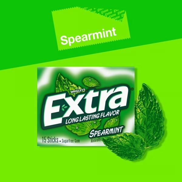Wrigley's EXTRA Spearmint Sugar Free Chewing Gum Slim Pack