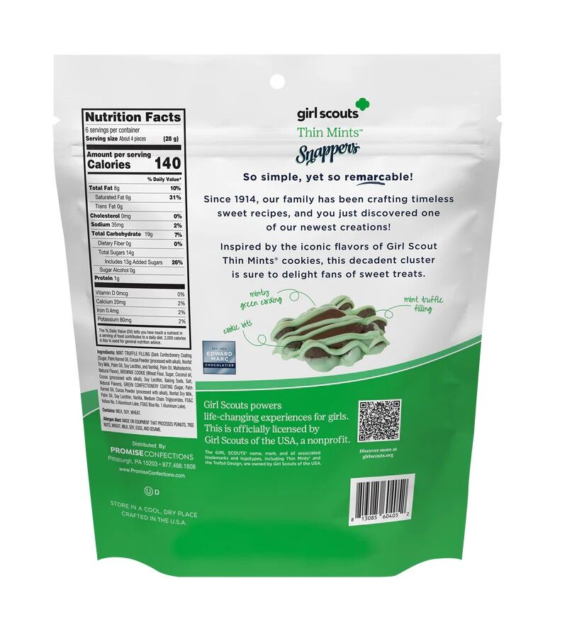 Edward Marc Girl Scouts Thin Mints Snappers, 6-Oz
