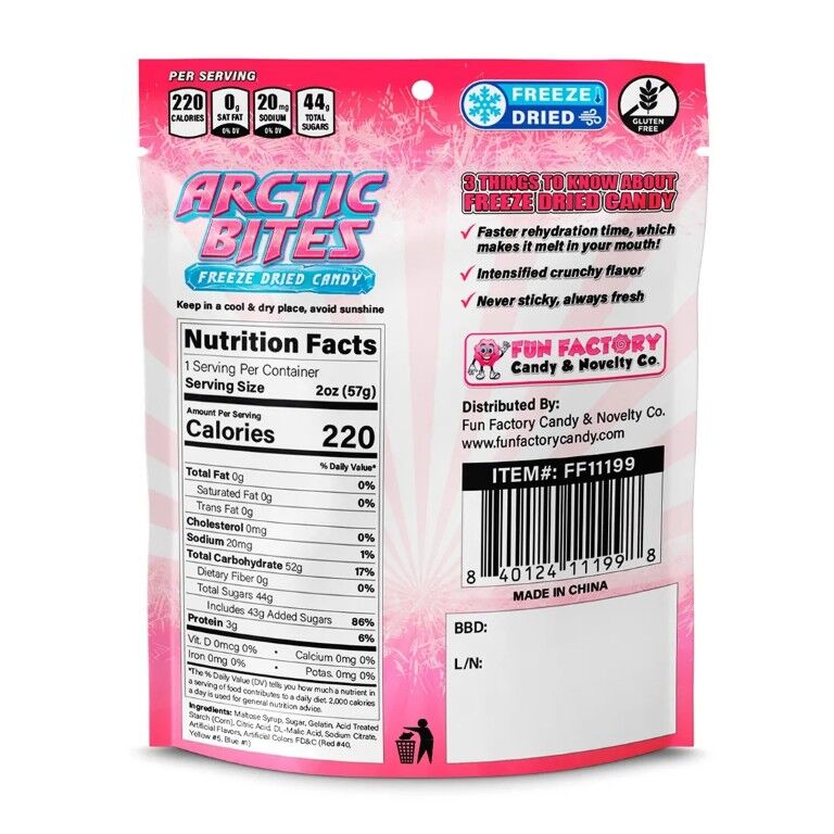 Arctic Bites Watermelon Slices Freeze Dried Candy, 2-Oz