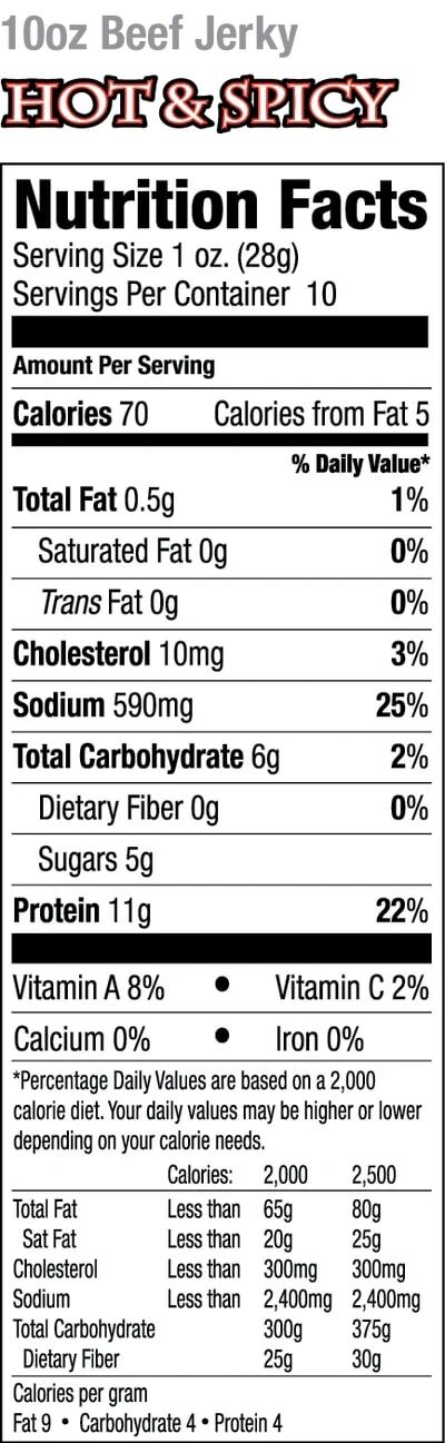 Old Trapper Hot and Spicy Beef Jerky, 10-Oz