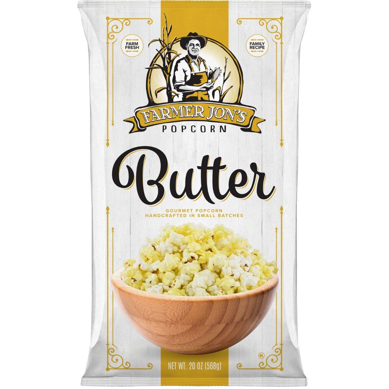 Farmer Jon's Large Bag of Butter Flavored Popped Popcorn, 20-Oz