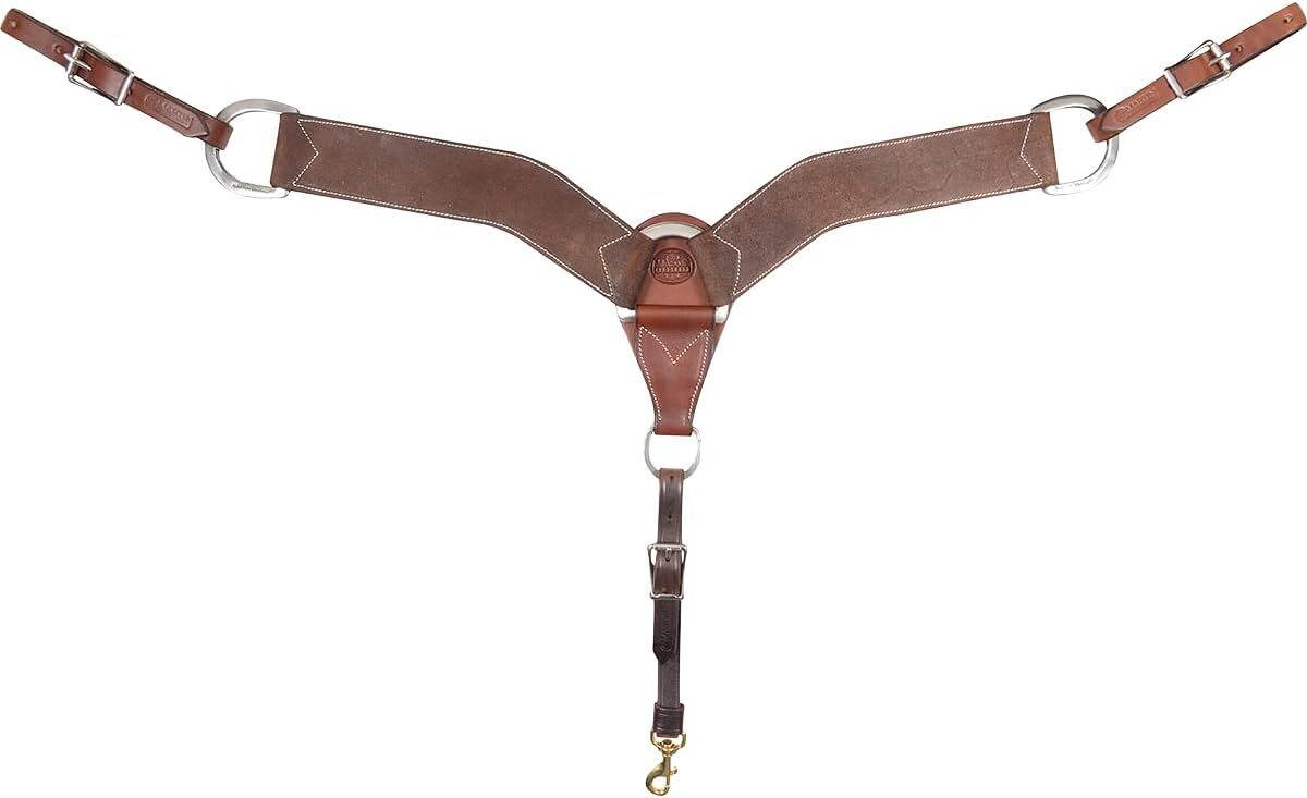 Martin Saddlery Chocolate Roughout Leather Breast Collar, 2 3/4-In