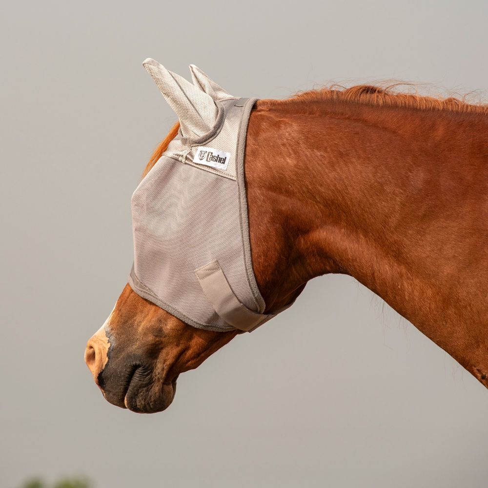 Cashel Crusader Standard Medium Grey Fly Mask with Ears