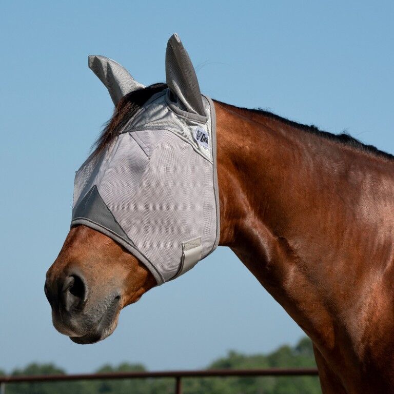 Cashel Large Gray Standard Crusader Fly Mask With Ears