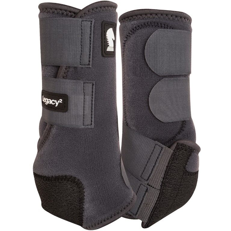 Classic Equine Medium Charcoal Front Legacy2 Support Boots