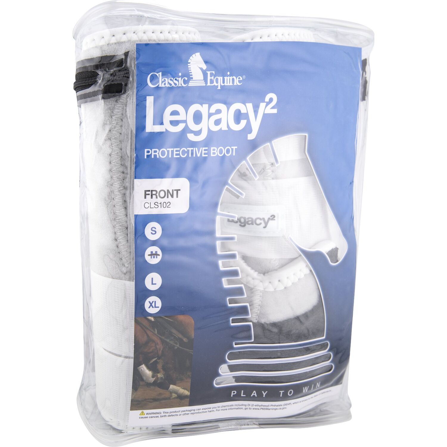 Classic Equine Medium White Legacy2 Front Support Boots