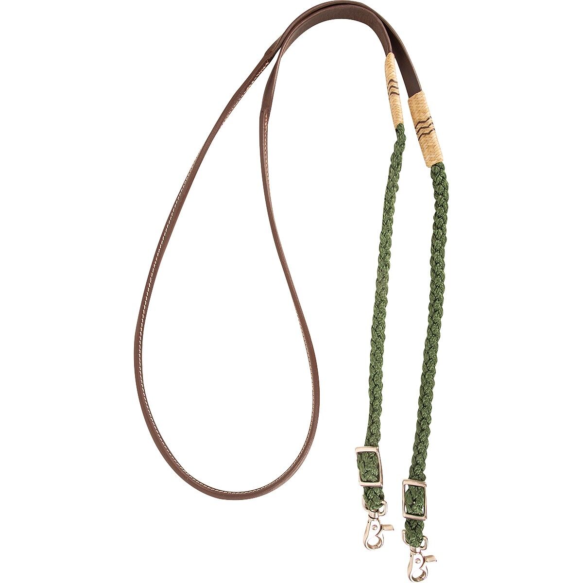 Cashel Adjustable Flat Braid Green Roping Rein