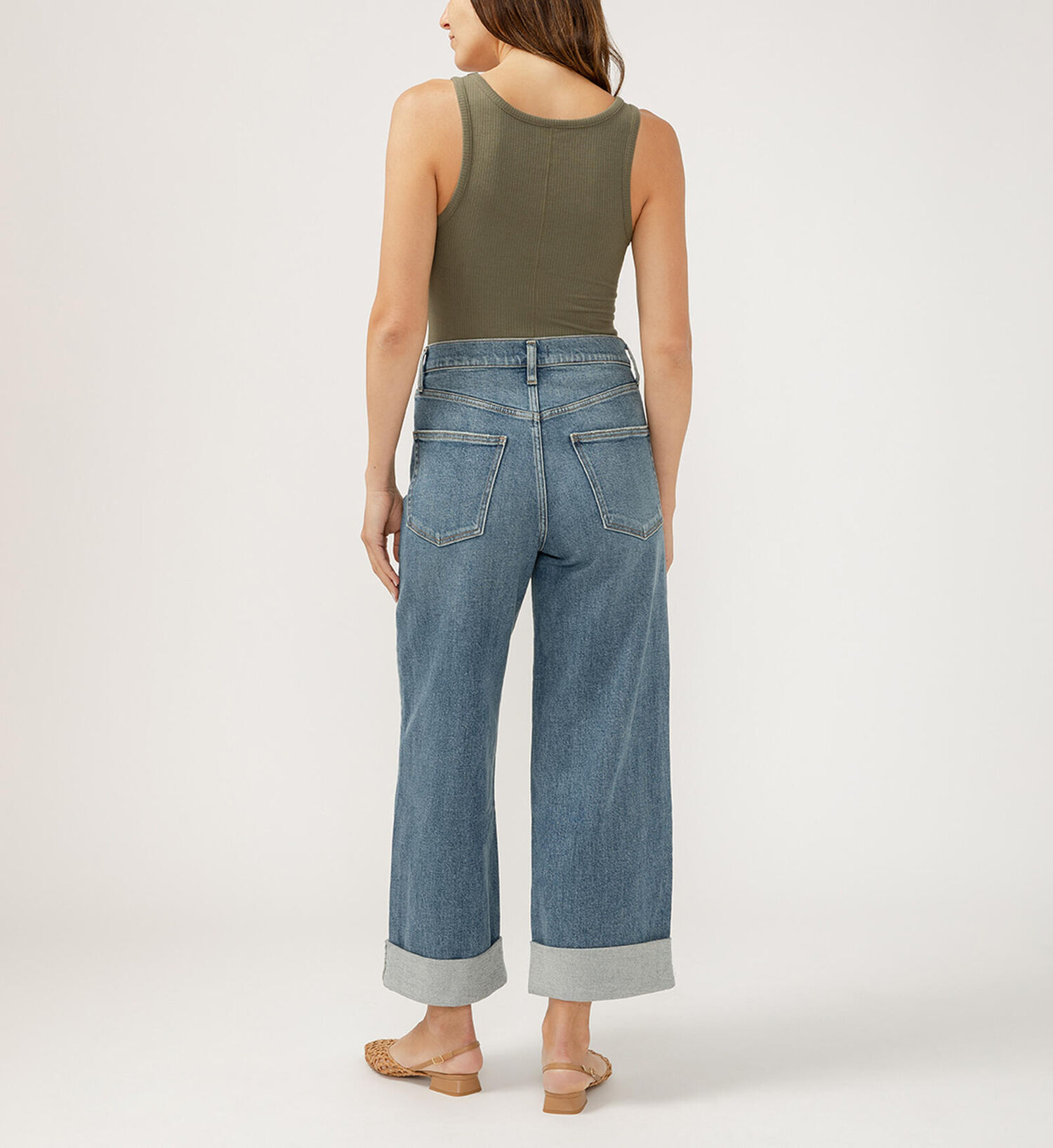 Silver Jeans Co. Women's Be Easy Cropped Wide Leg Jeans