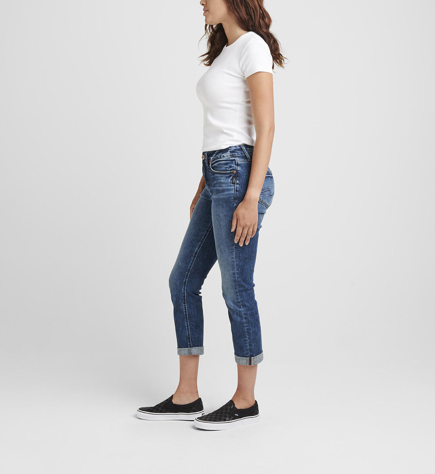 Silver Jeans Co. Women's Suki Mid Rise Capri