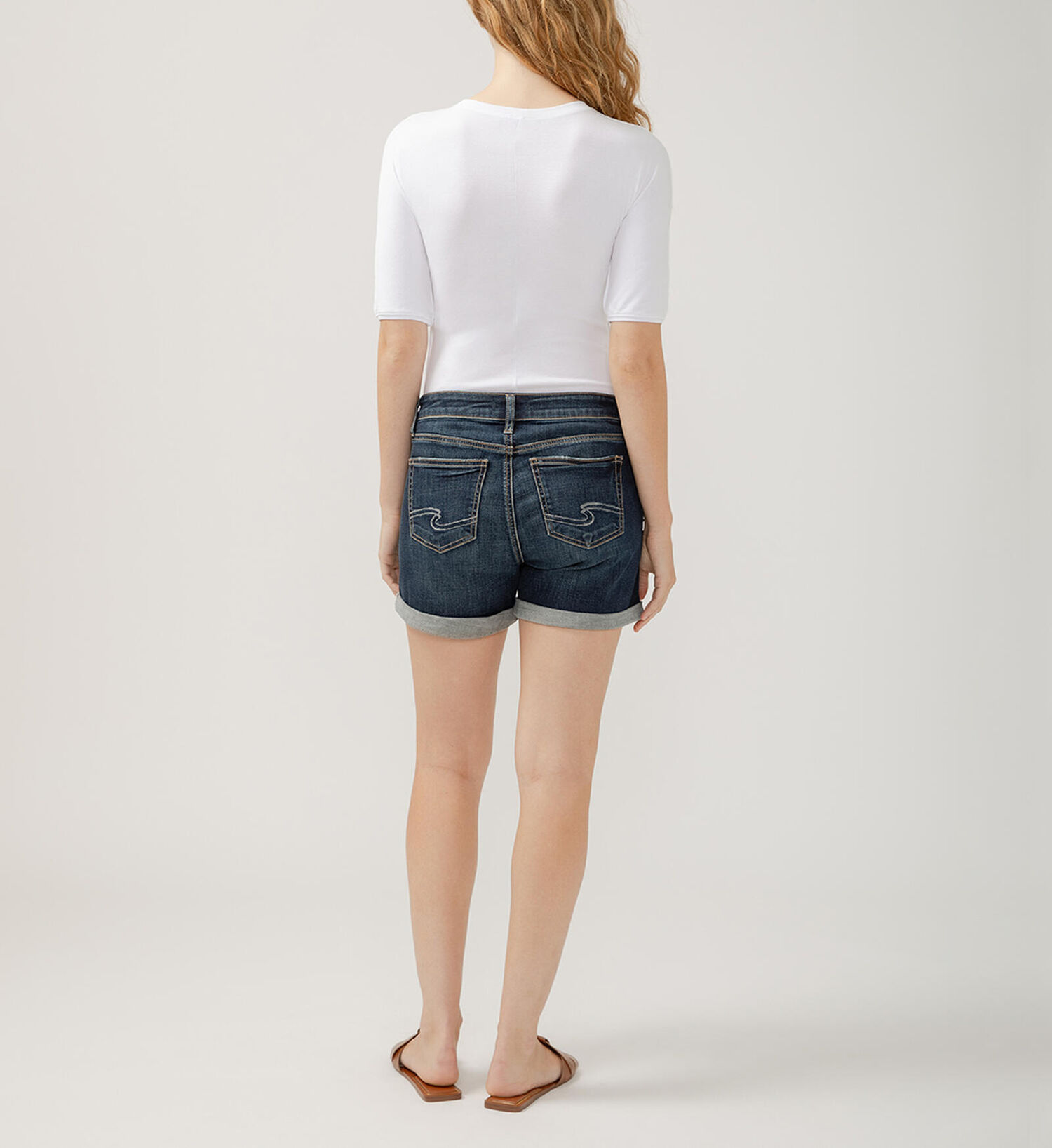 Silver Jeans Co. Women's Elyse Mid Rise Luxe Stretch Shorts