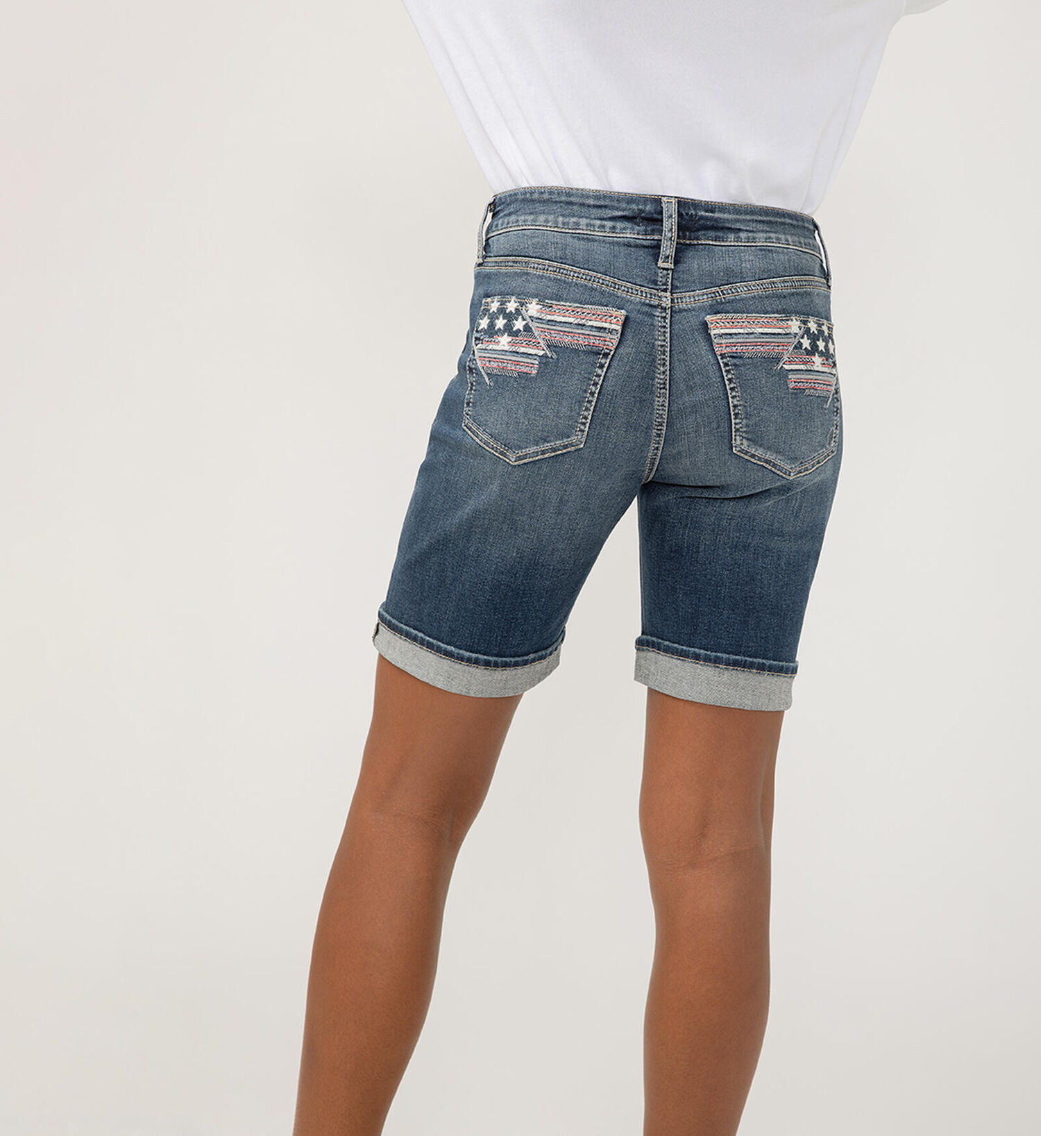 Silver Jeans Co. Women's Suki Mid Rise Bermuda Shorts