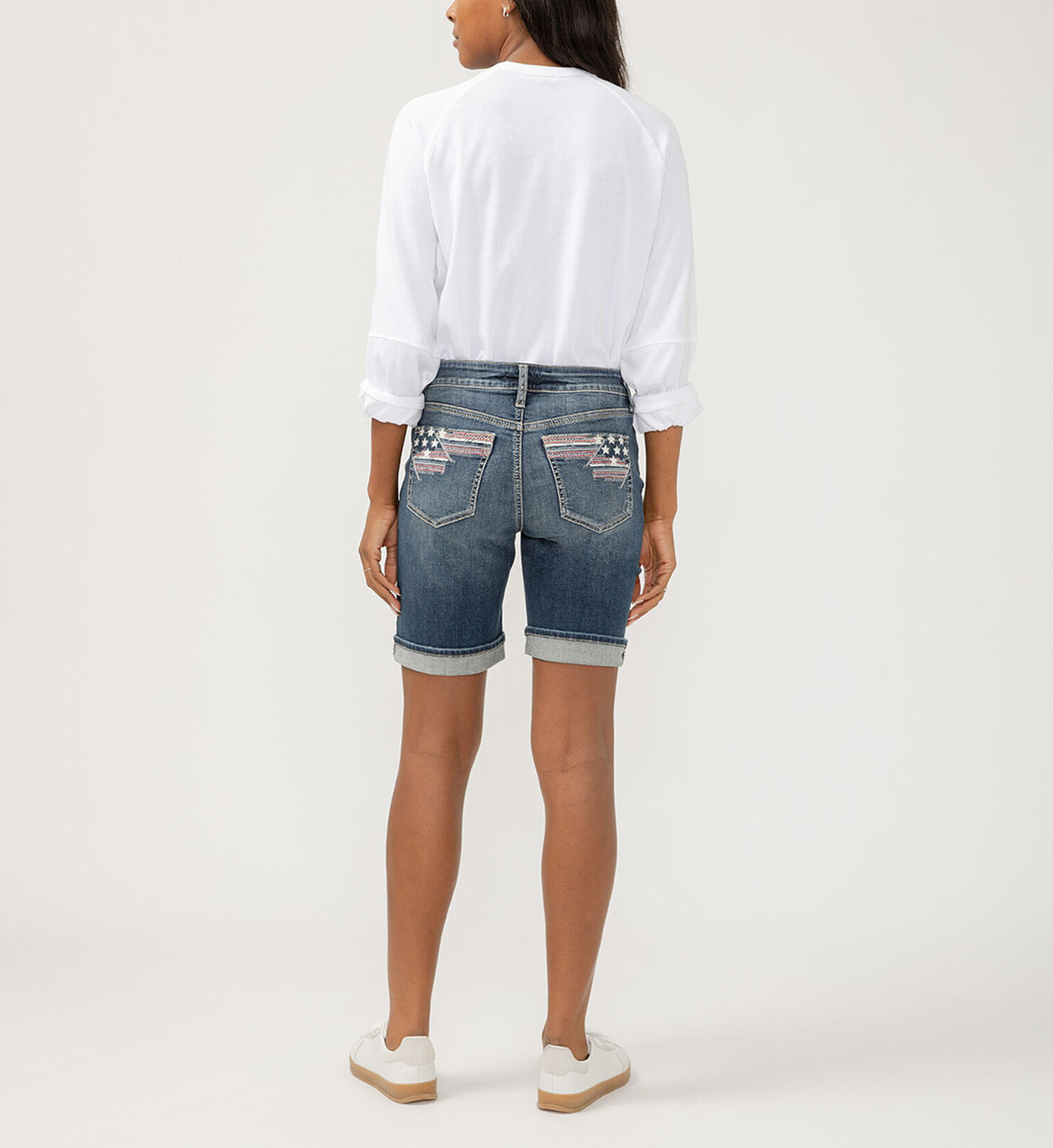 Silver Jeans Co. Women's Suki Mid Rise Bermuda Shorts