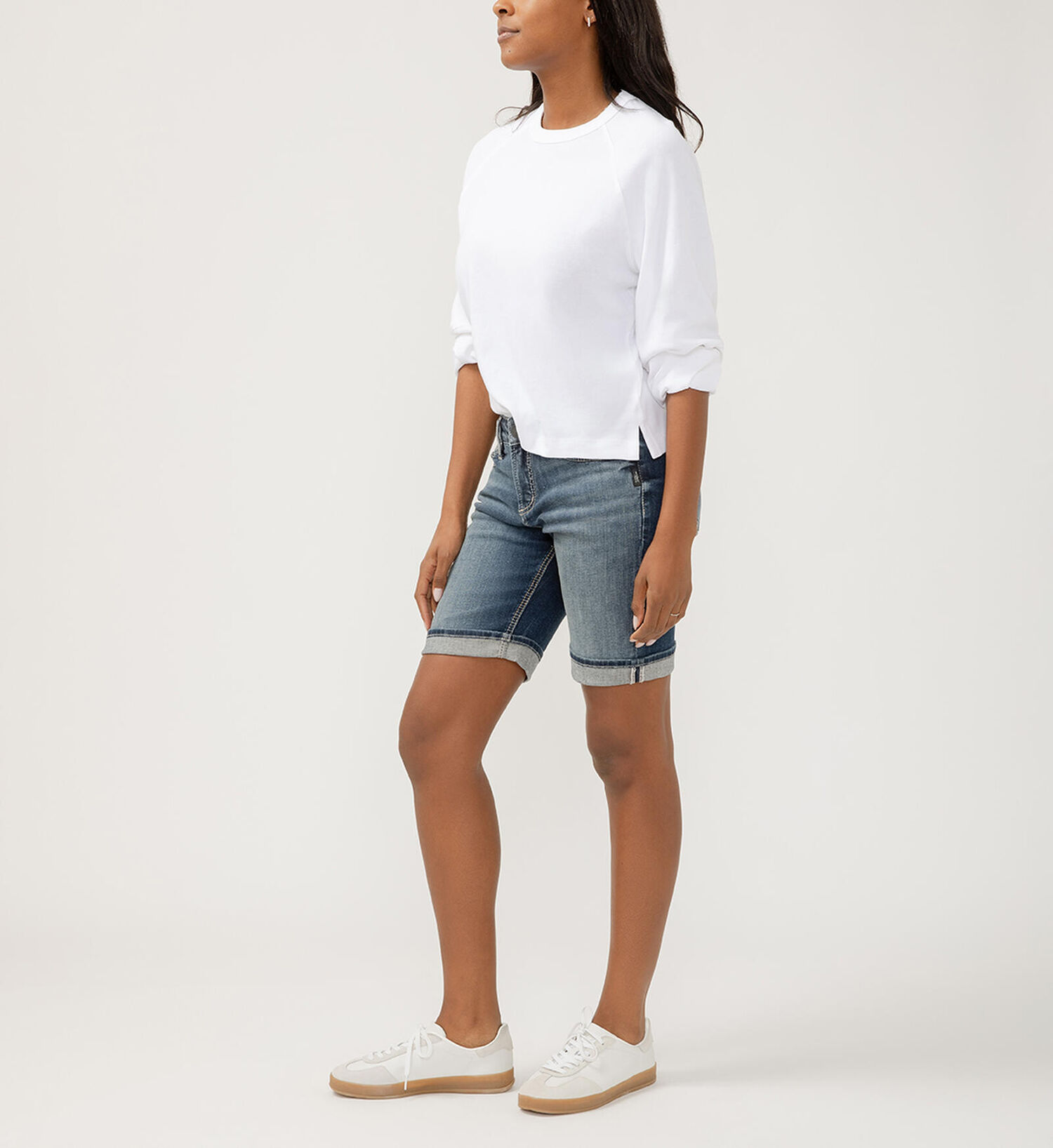 Silver Jeans Co. Women's Suki Mid Rise Bermuda Shorts