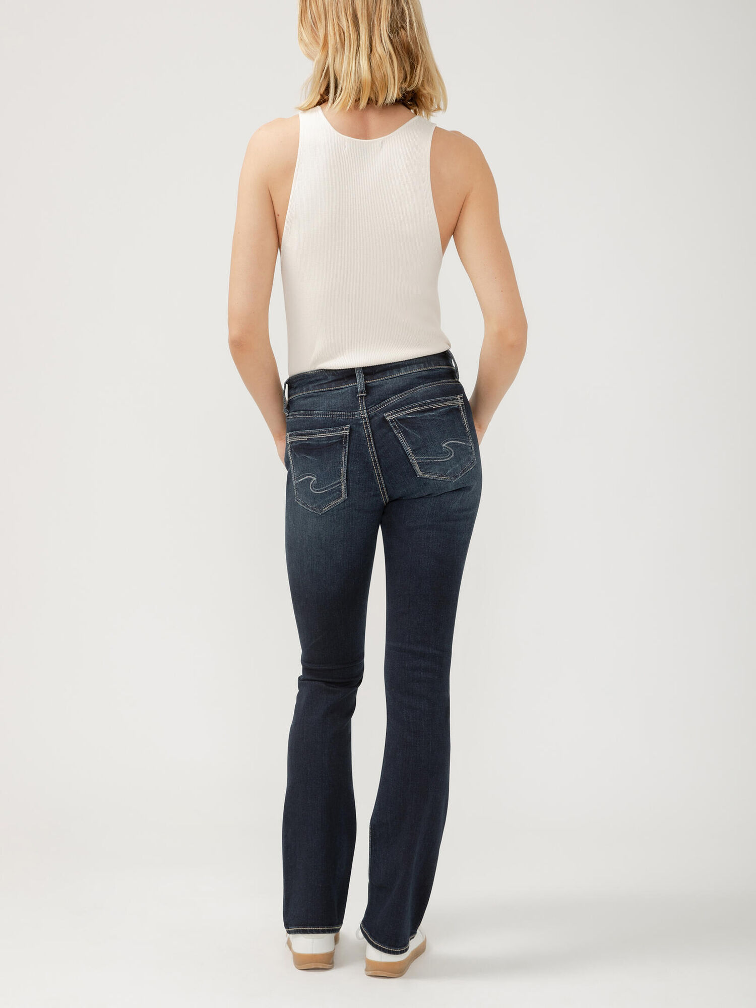 Silver Jeans Co. Women's Suki Mid Rise Slim Bootcut Jeans