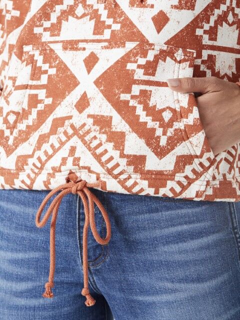 Wrangler Women's Retro Western Vintage Hoodie in Orange