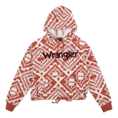 Wrangler Women's Retro Western Vintage Hoodie in Orange