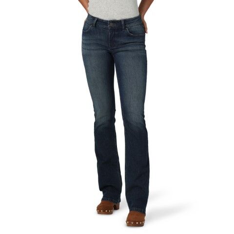 Wrangler Women's Mid Rise Essential Bootcut Jean inTaylor