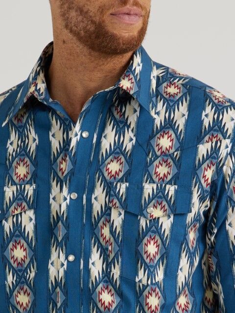 Wrangler Men's Western Long Sleeve Shirt