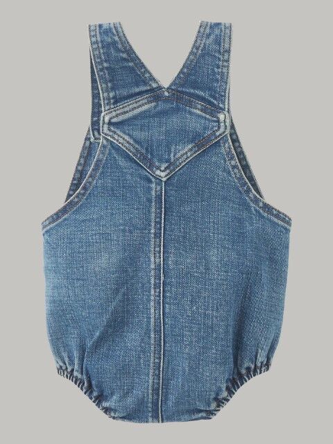 Wrangler Girl's Logo Denim Overall Romper
