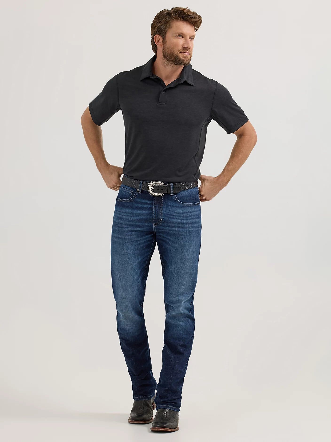 Wrangler Men's Wrangler Performance Polo in Black