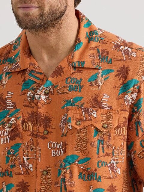 Wrangler Men's Wrangler Coconut Cowboy Snap Front Camp Shirt