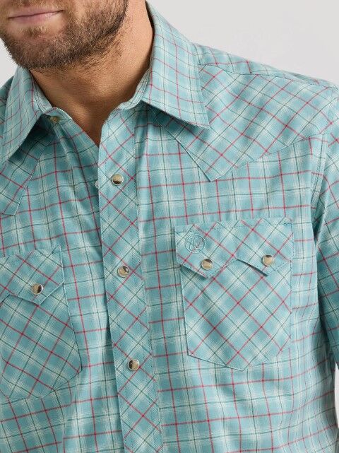 Wrangler Men's Wrangler Retro Short Sleeve Sawtooth Pocket Western Snap Shirt