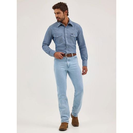 Wrangler Men's Wrangler Cowboy Cut Slim Fit Jean in Bleach Pants