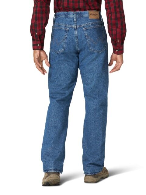 Wrangler Men's Rugged Wear Thermal Jean in Stonewashed 