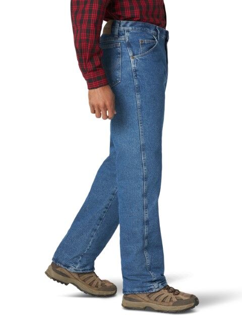 Wrangler Men's Rugged Wear Thermal Jean in Stonewashed 
