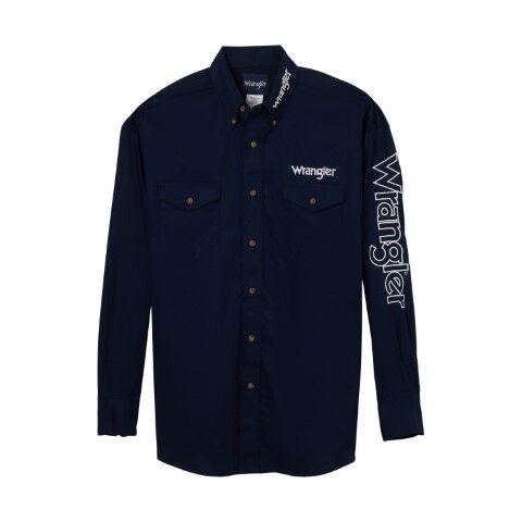 Wrangler Men's Logo Long Sleeve Shirt