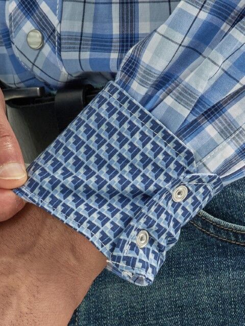 Wrangler Men's 20X Competition Advanced Comfort Classic Fit Long Sleeve Shirt in Teal